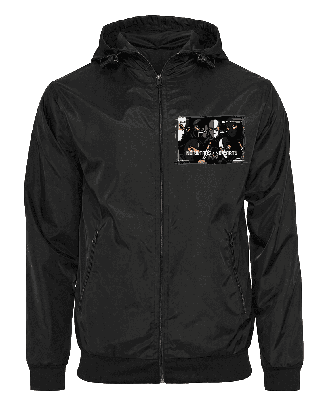 No ultras : No party Jacke mit abnehmbarer Balaclava