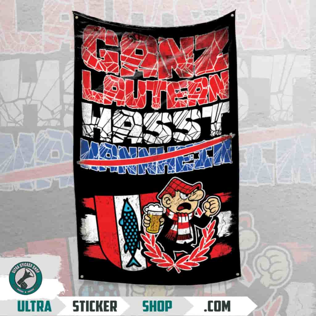 Ganz Lautern hasst Mannheim Flag