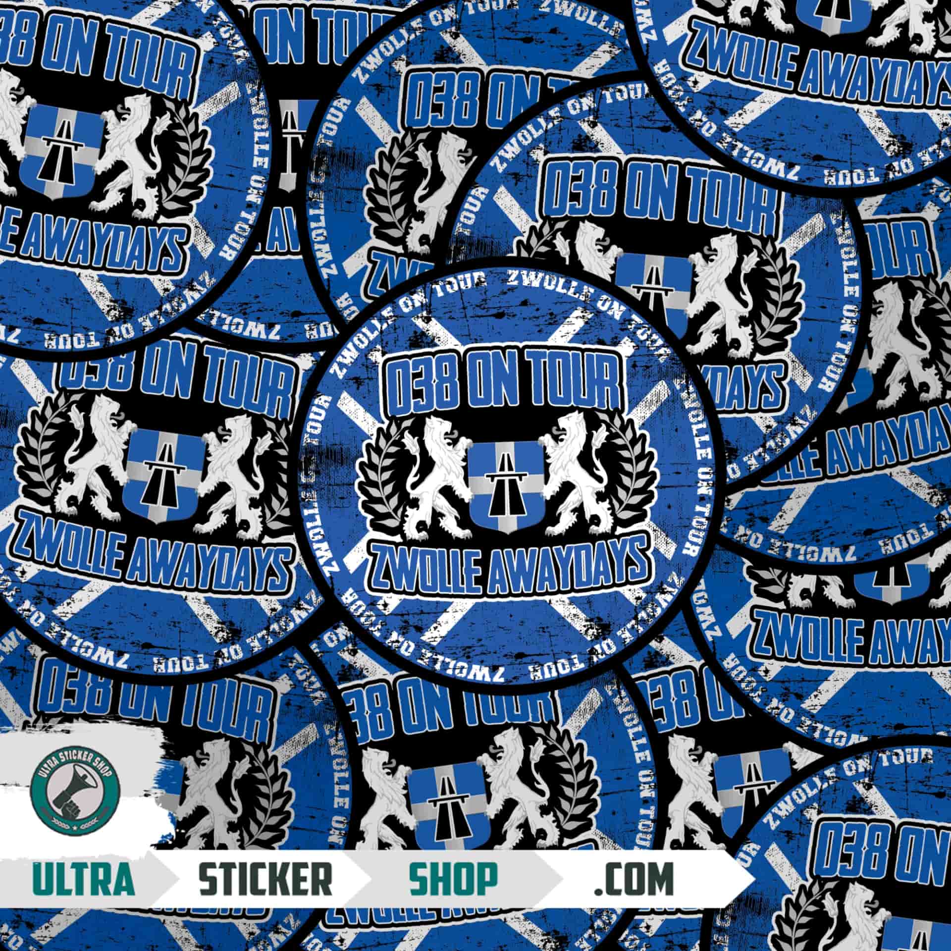 038 on tour Stickers