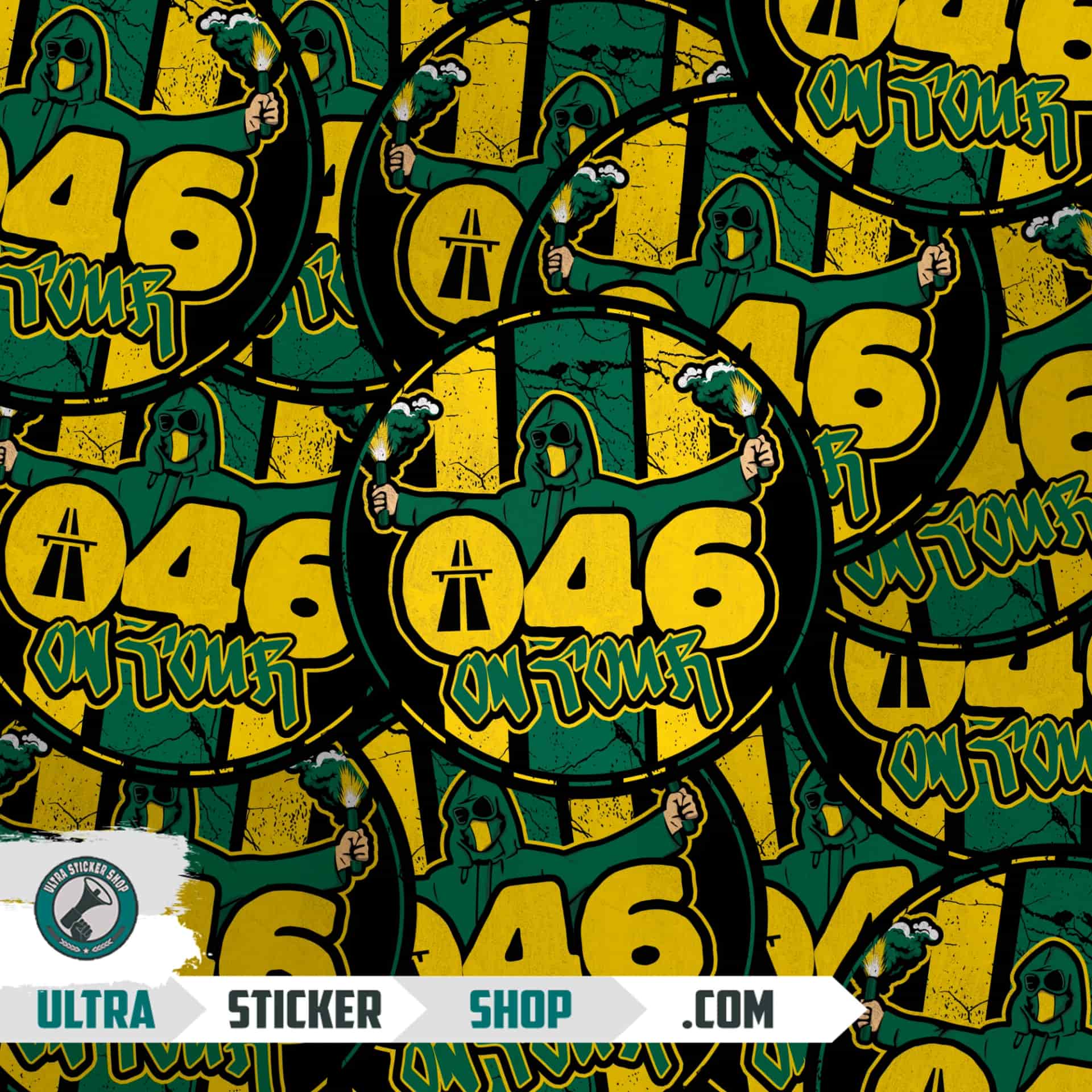 046 on tour Stickers