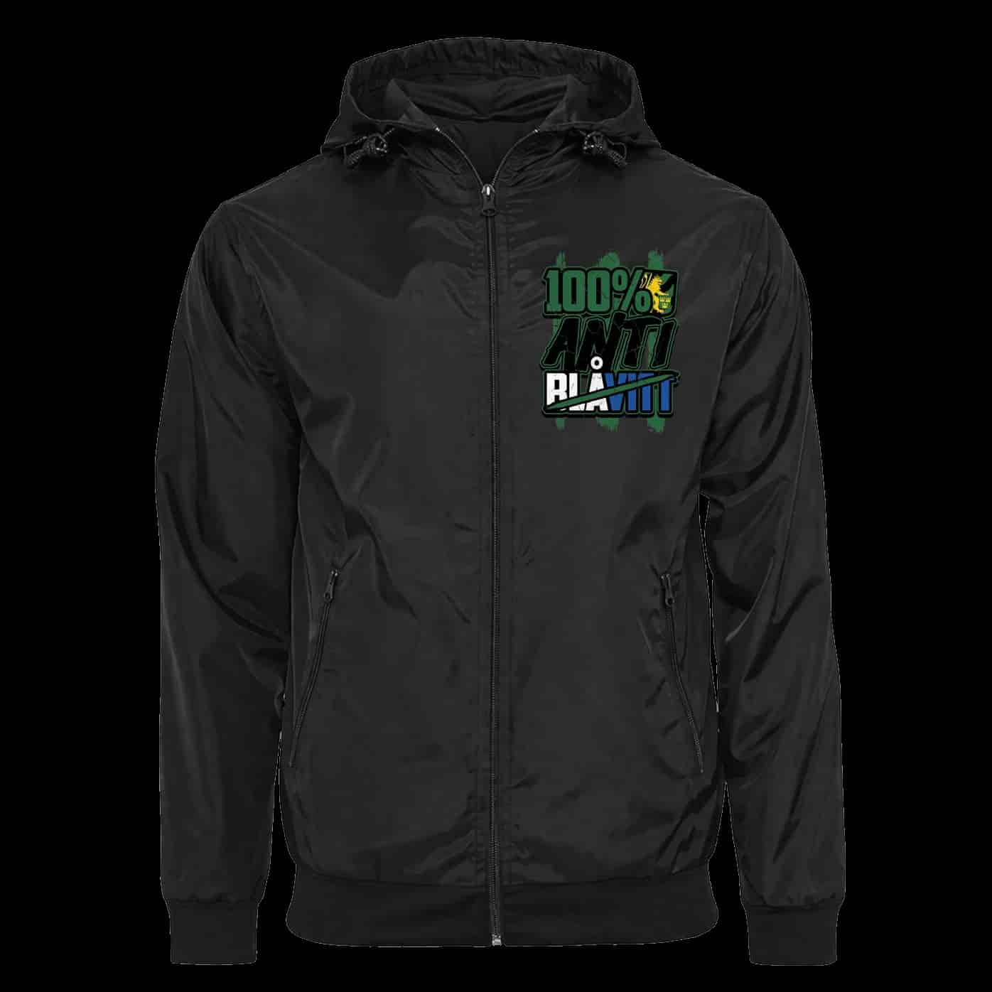100% anti Blåvitt Jacke mit abnehmbarer Balaclava