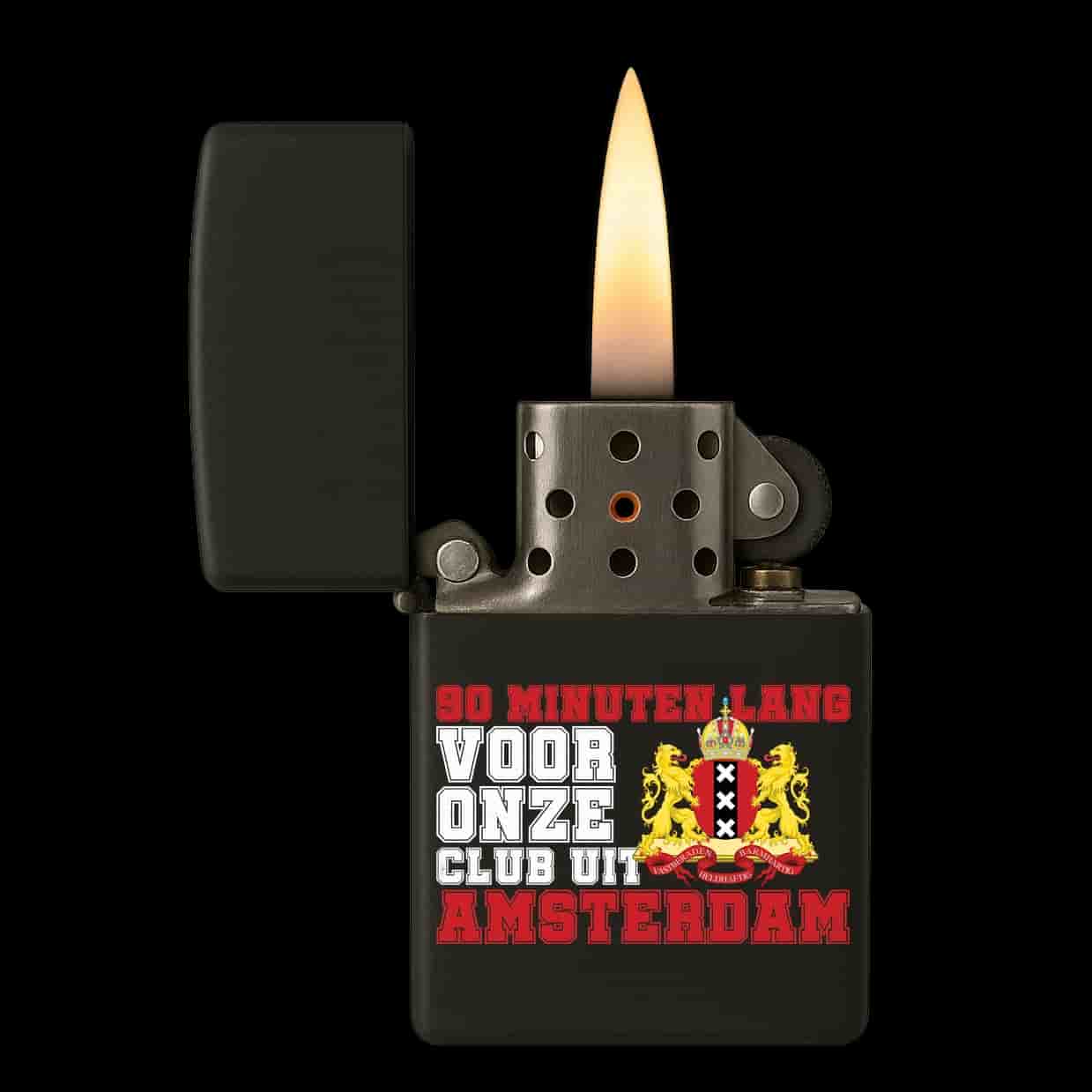 90 Minuten lang voor onze club uit Amsterdam Aansteker