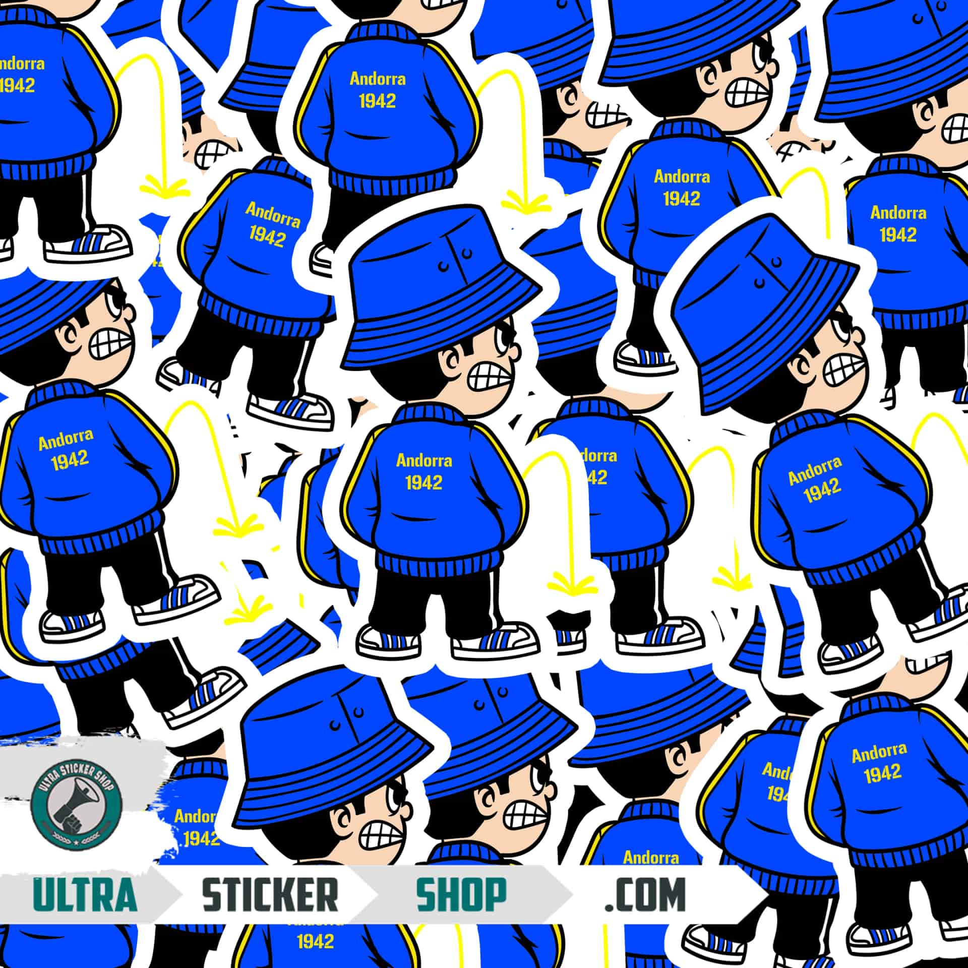 Andorra 1942 Pee Kid Stickers