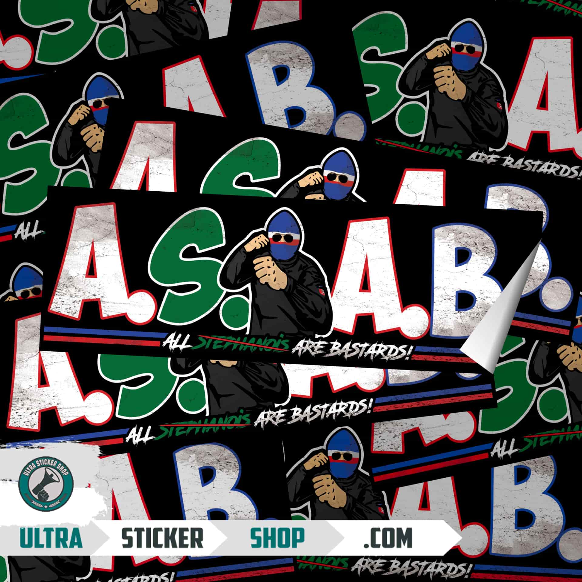 ASAB-ALL Stephanois are bastards Nalepnice