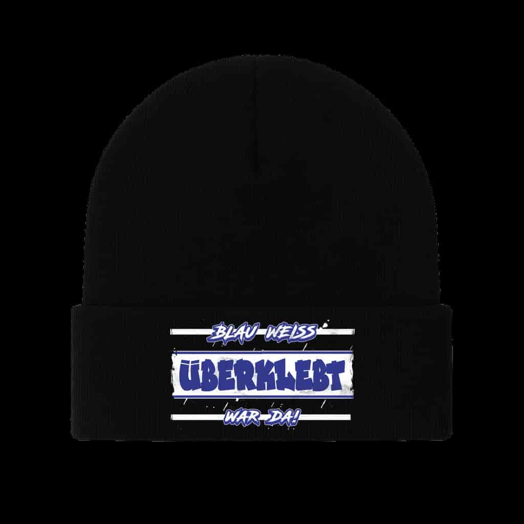 überklebt blau weiss war da! Mütze