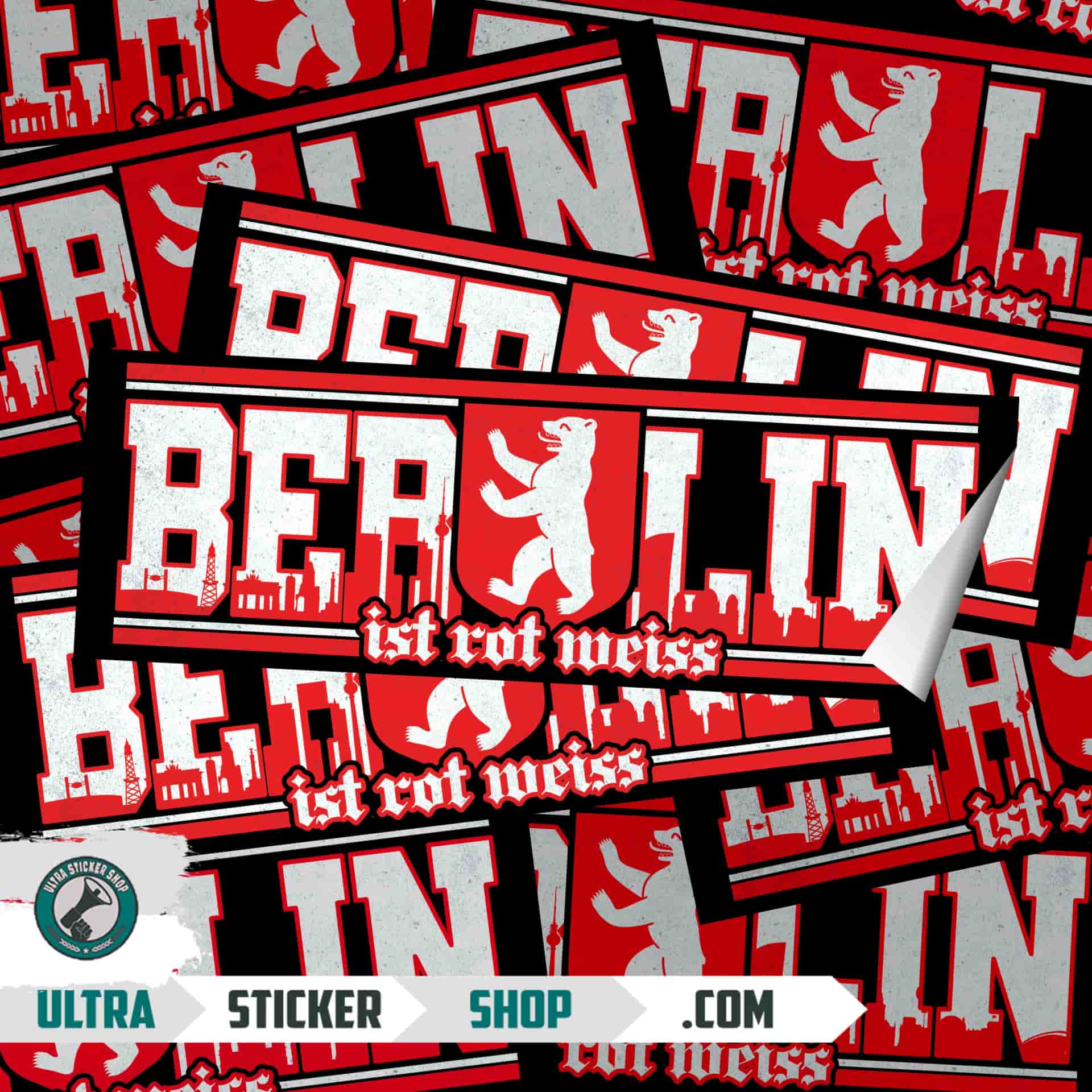 Berlin is rot weiss Naljepnice
