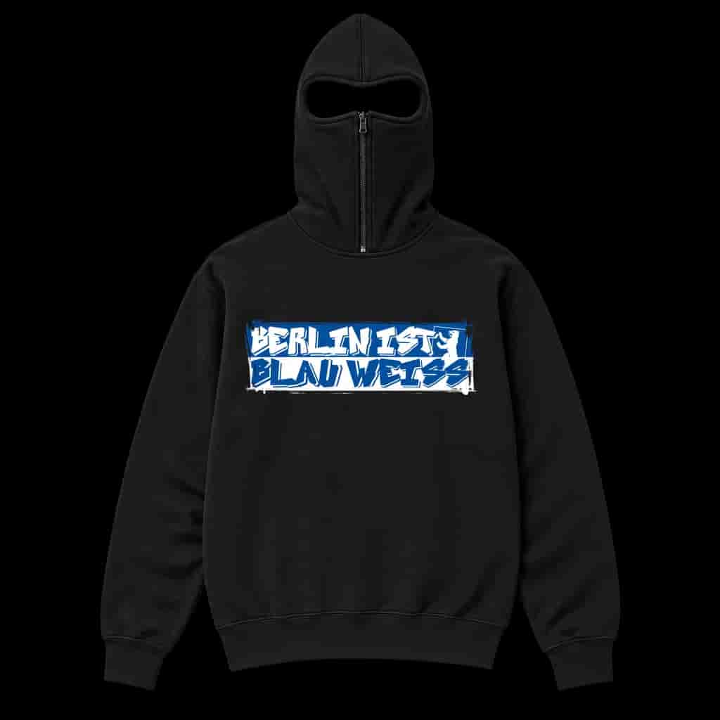 Berlin ist blau weiss Ninja Kapuzenpullover