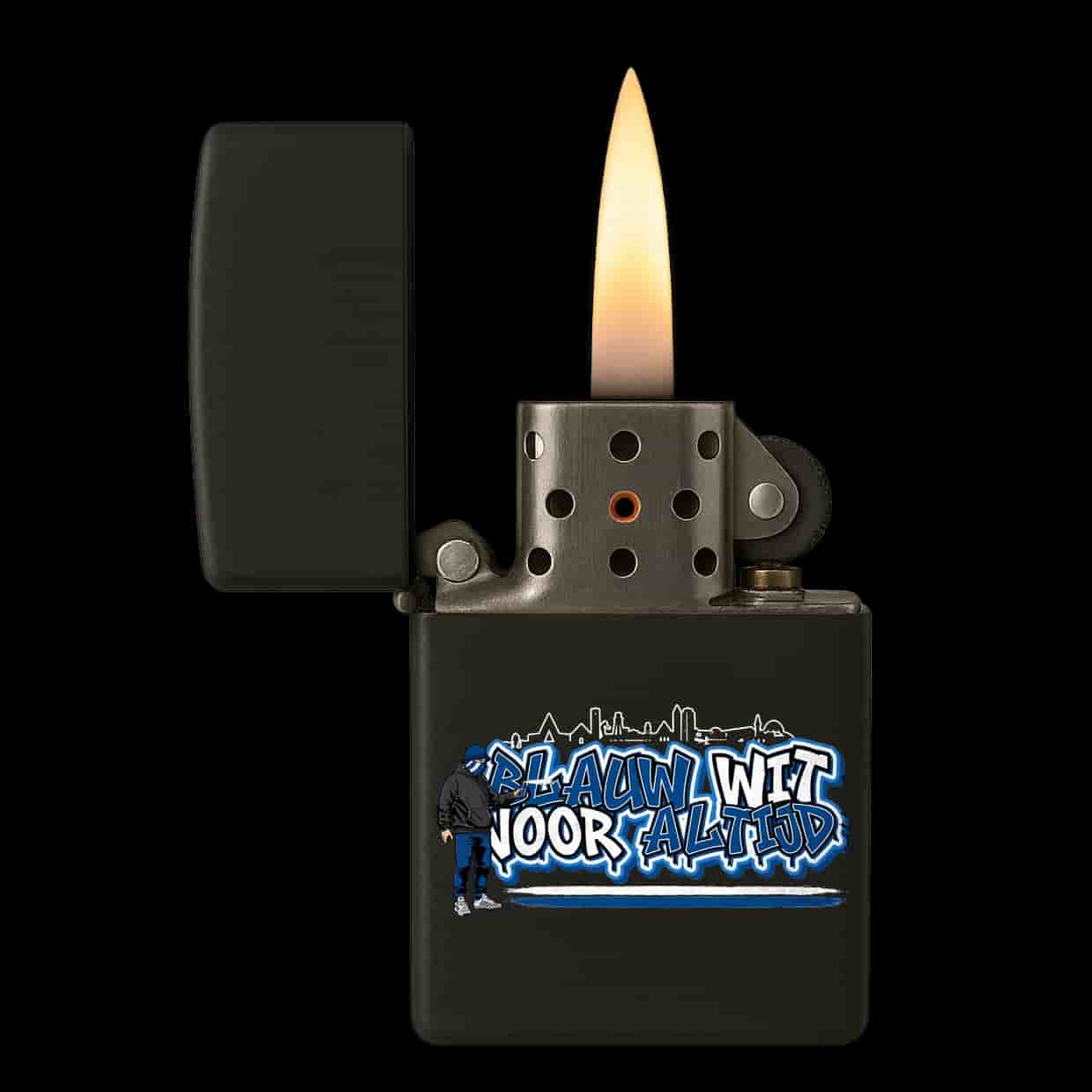 Blauw wit voor altijd Feuerzeug