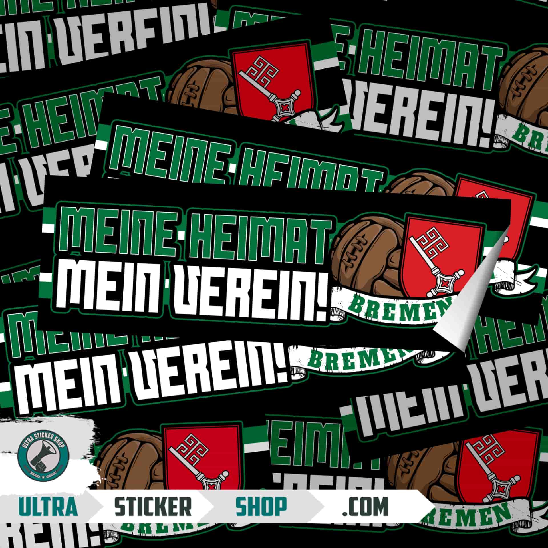 Bremen meine heimat mein verein Stickers
