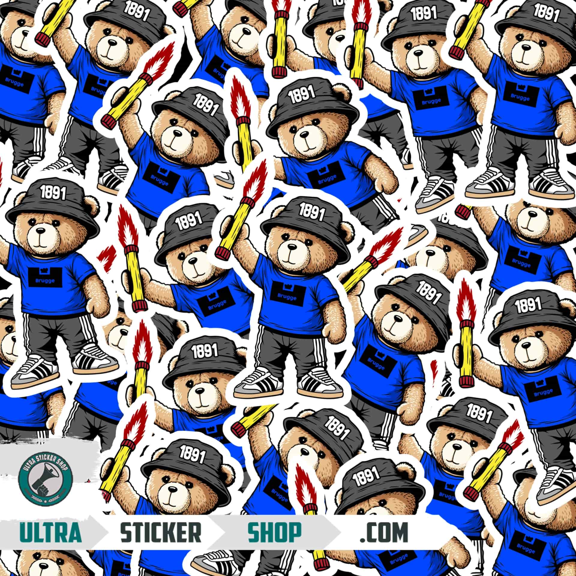Brugge 1891 bear Stickers