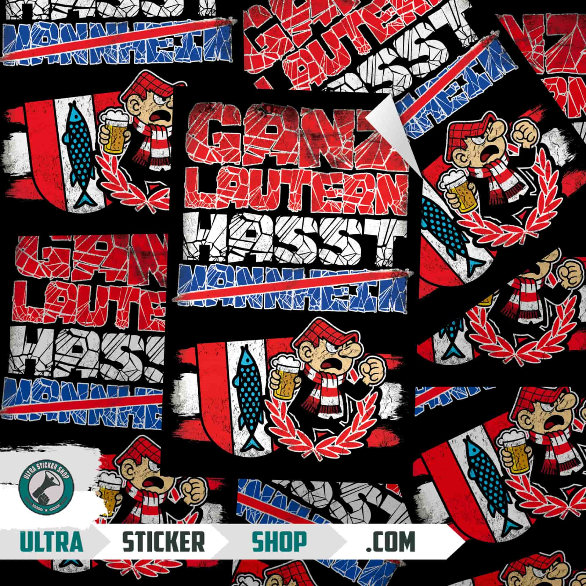 Ganz Lautern hasst Mannheim Klistermærker