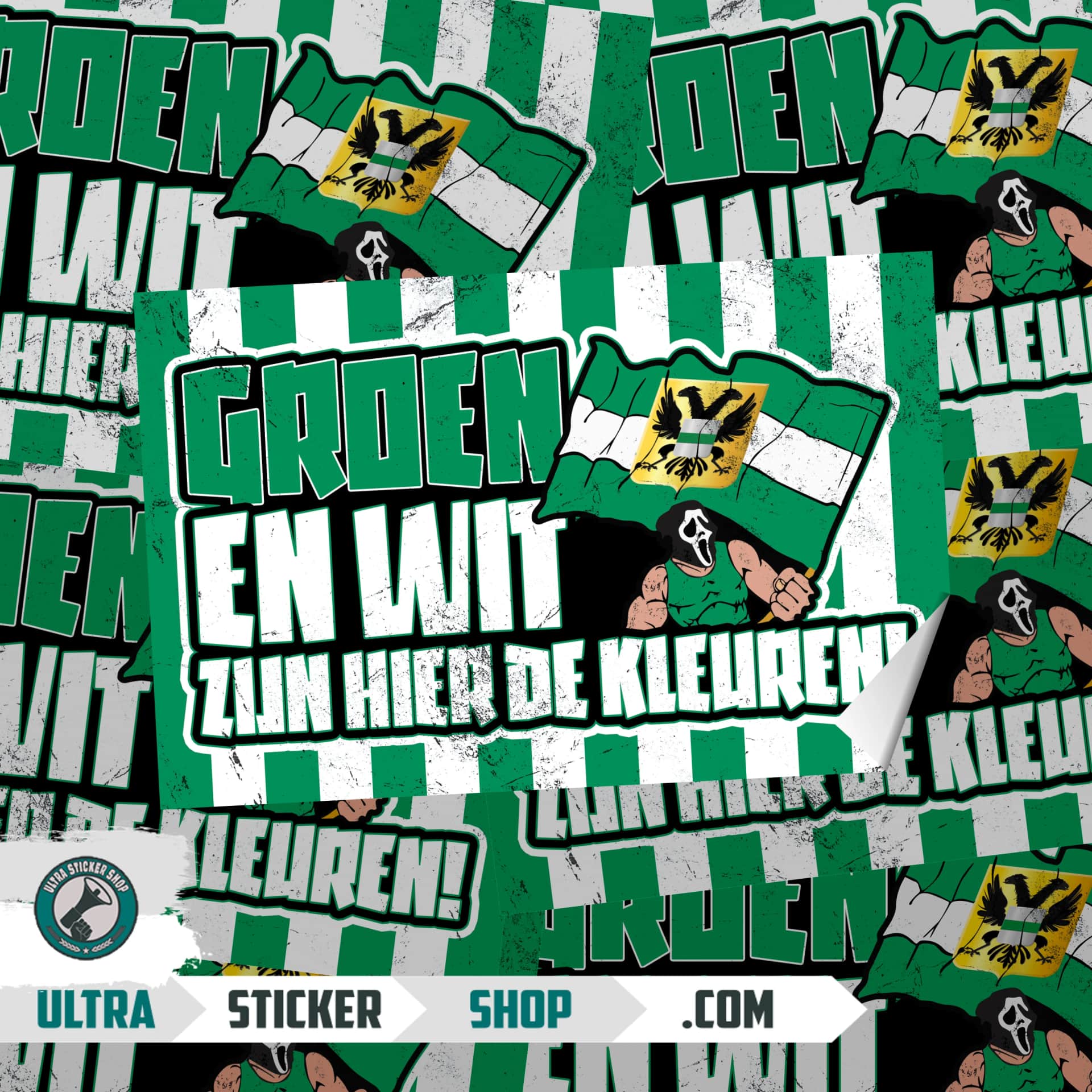 Groen en wit zijn hier de kleuren