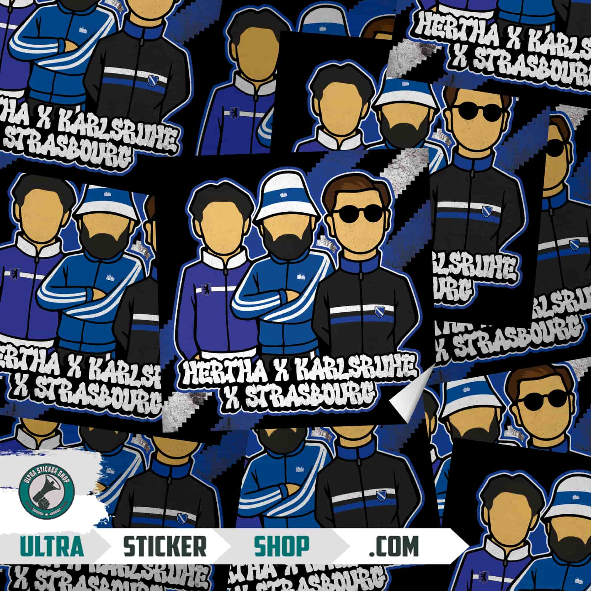 Hertha X Karlsruhe X Strasbourg Nalepnice