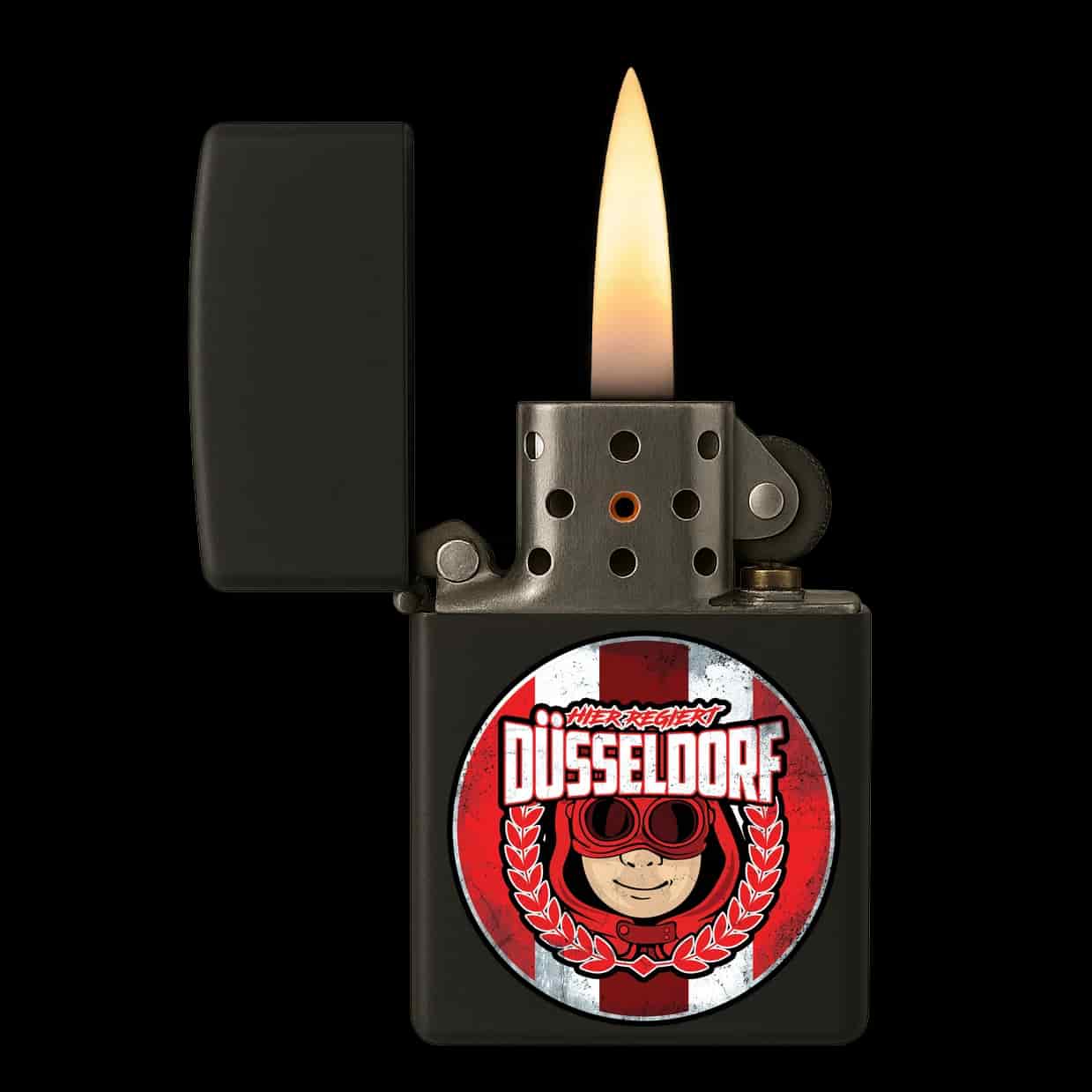 Hier regiert Düsseldorf Feuerzeug