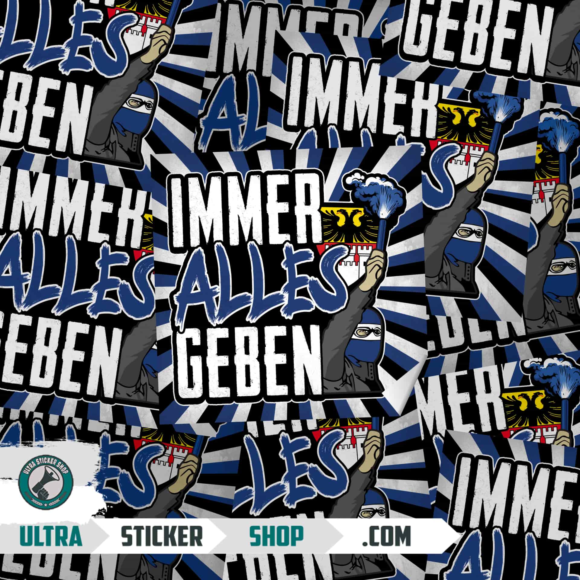 Immer alles geben Nalepnice