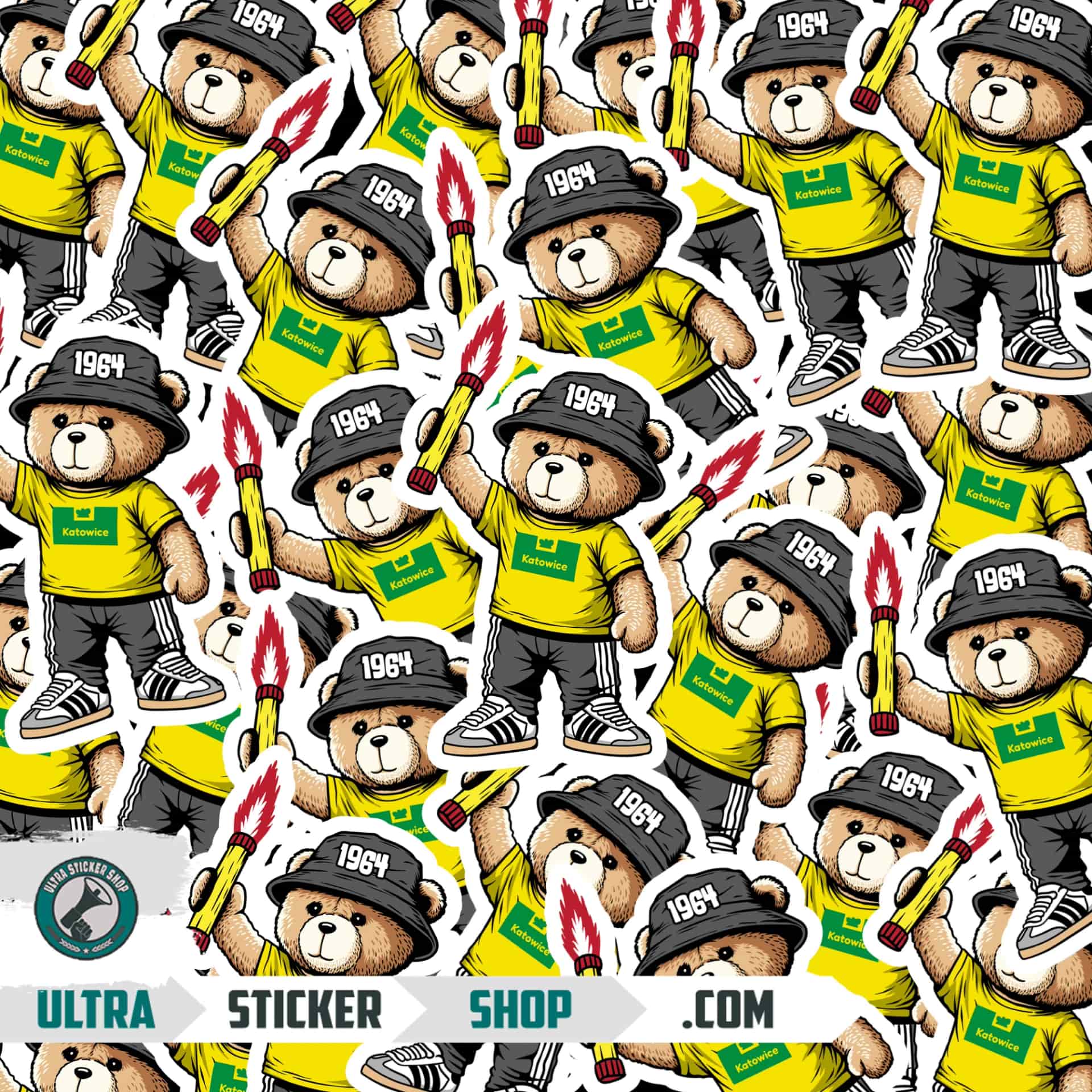 Katowice 1964 bear Aufkleber