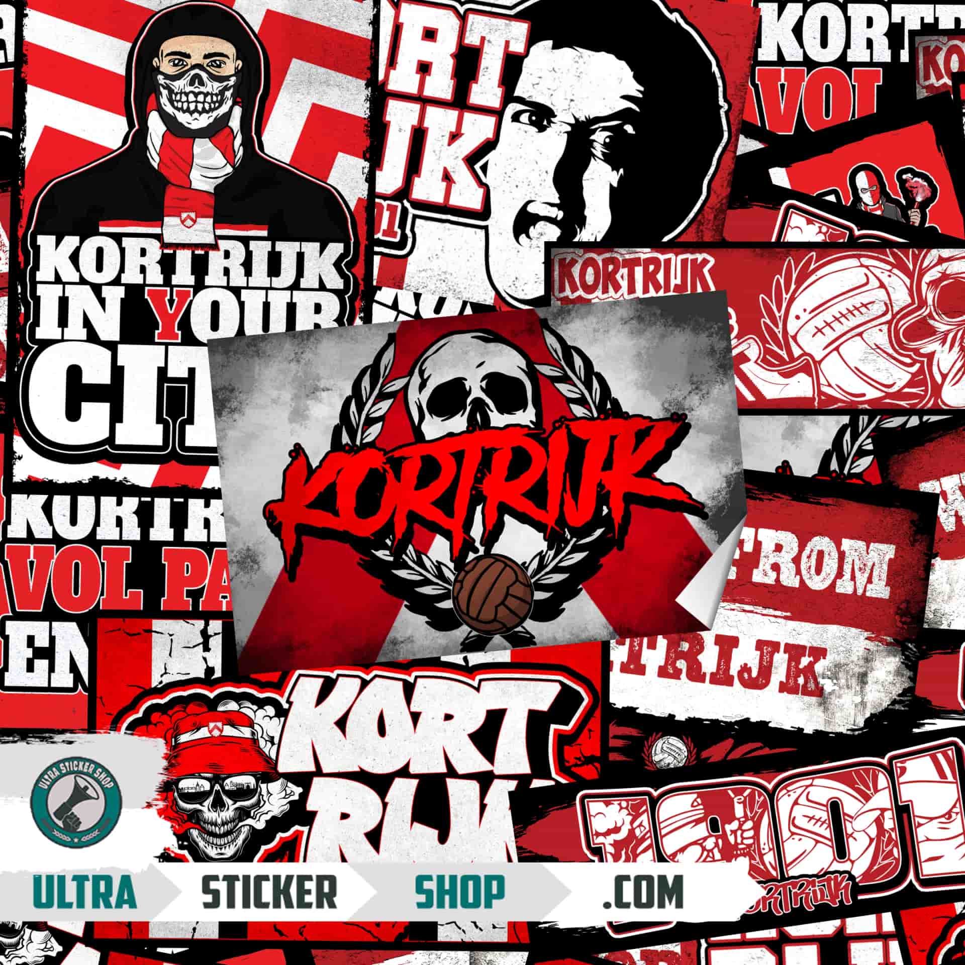 Kortrijk Aufkleber-Mix