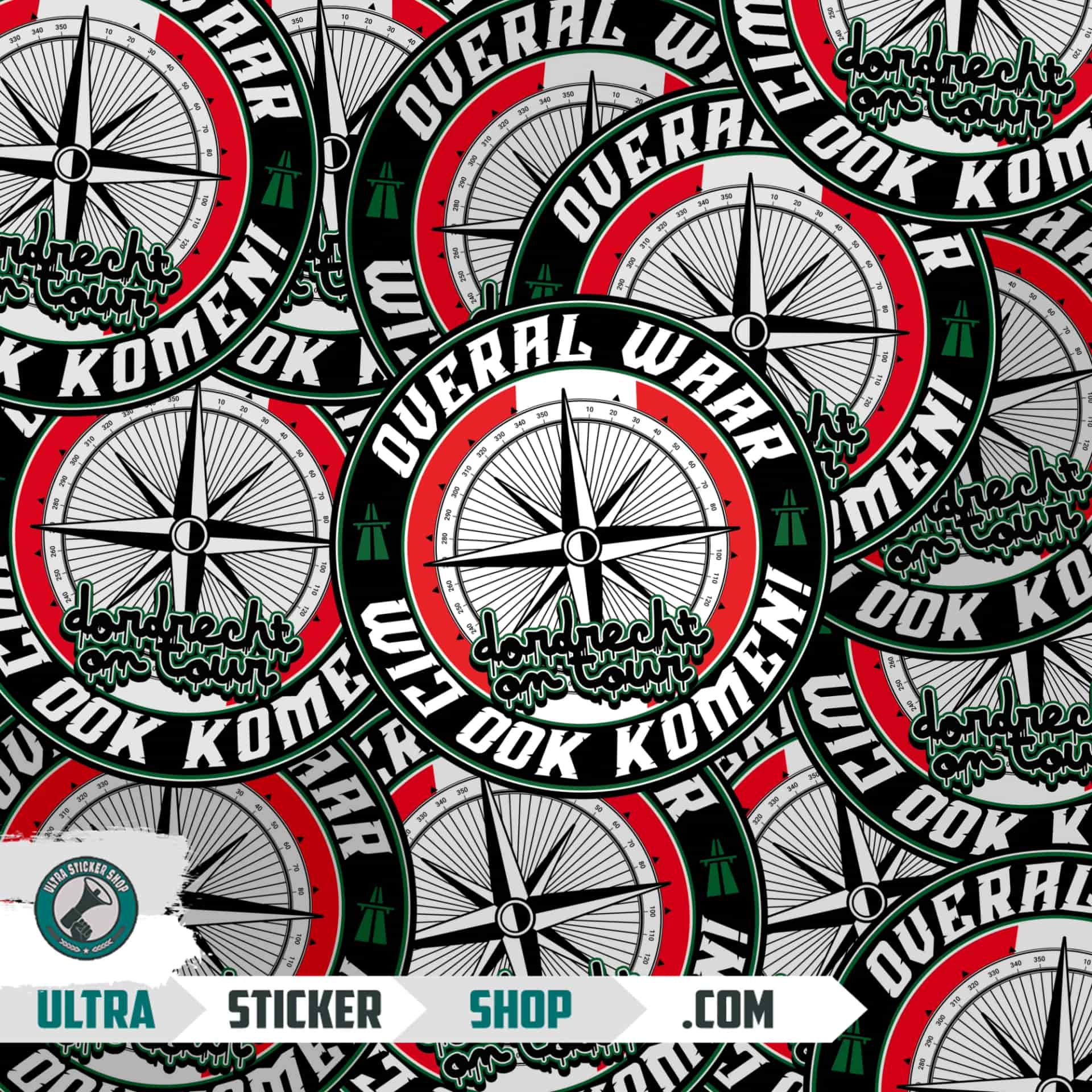 Overal waar wij ook komen! Stickers