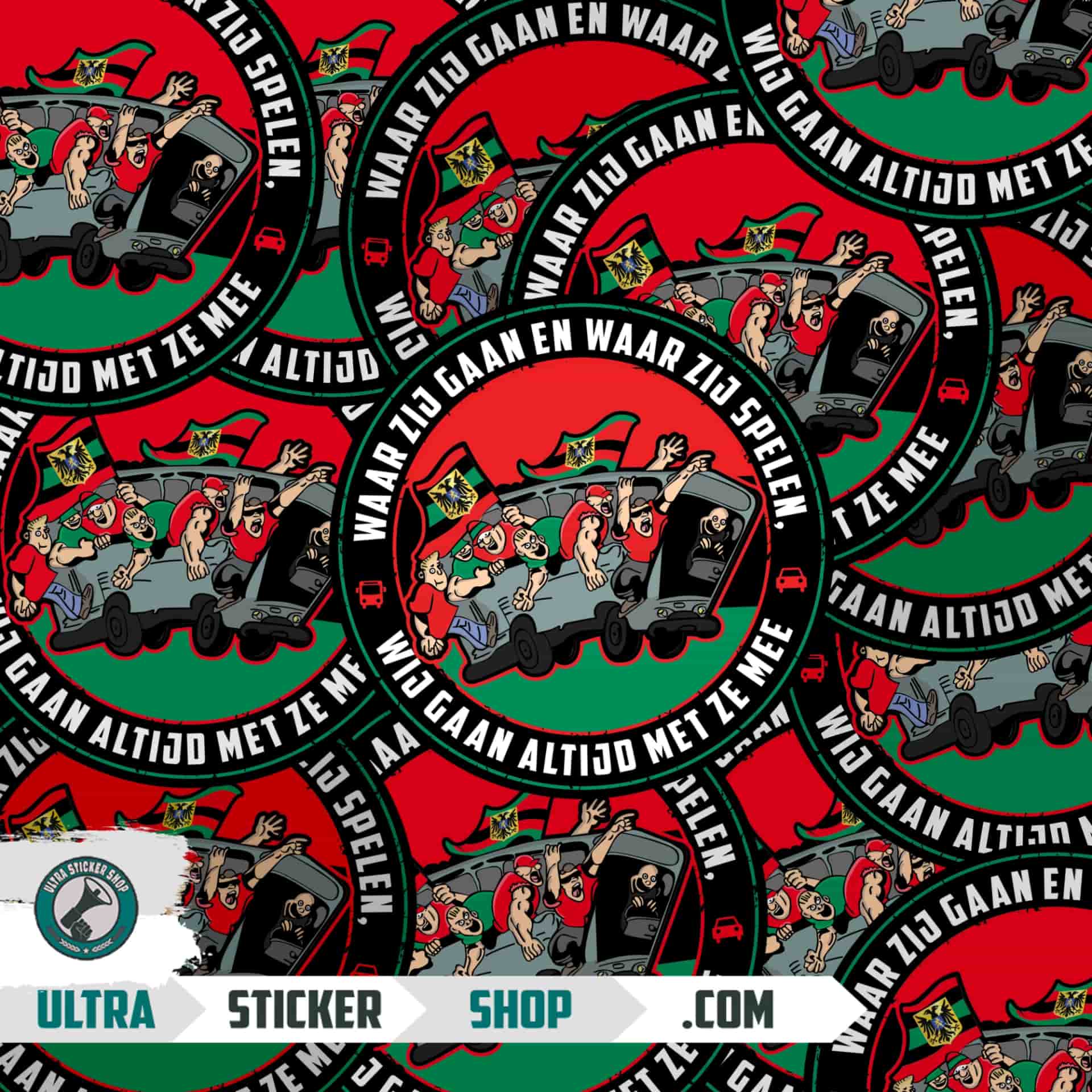 Waar zij gaan en waar zij spelen. Wij gaan altijd met ze mee Stickers