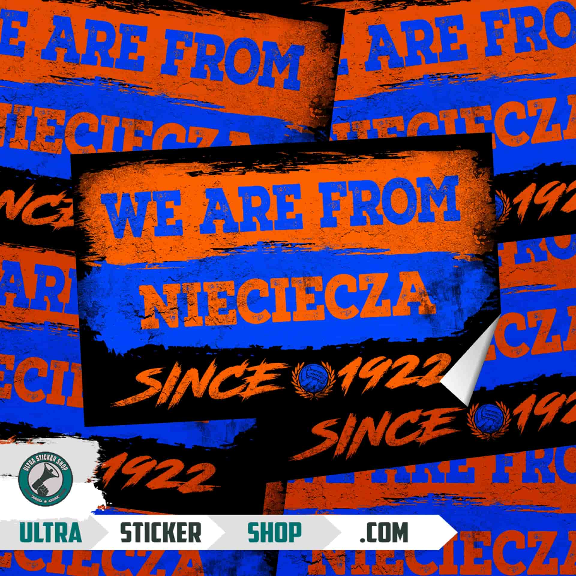 We are from Nieciecza since 1922 Naklejki