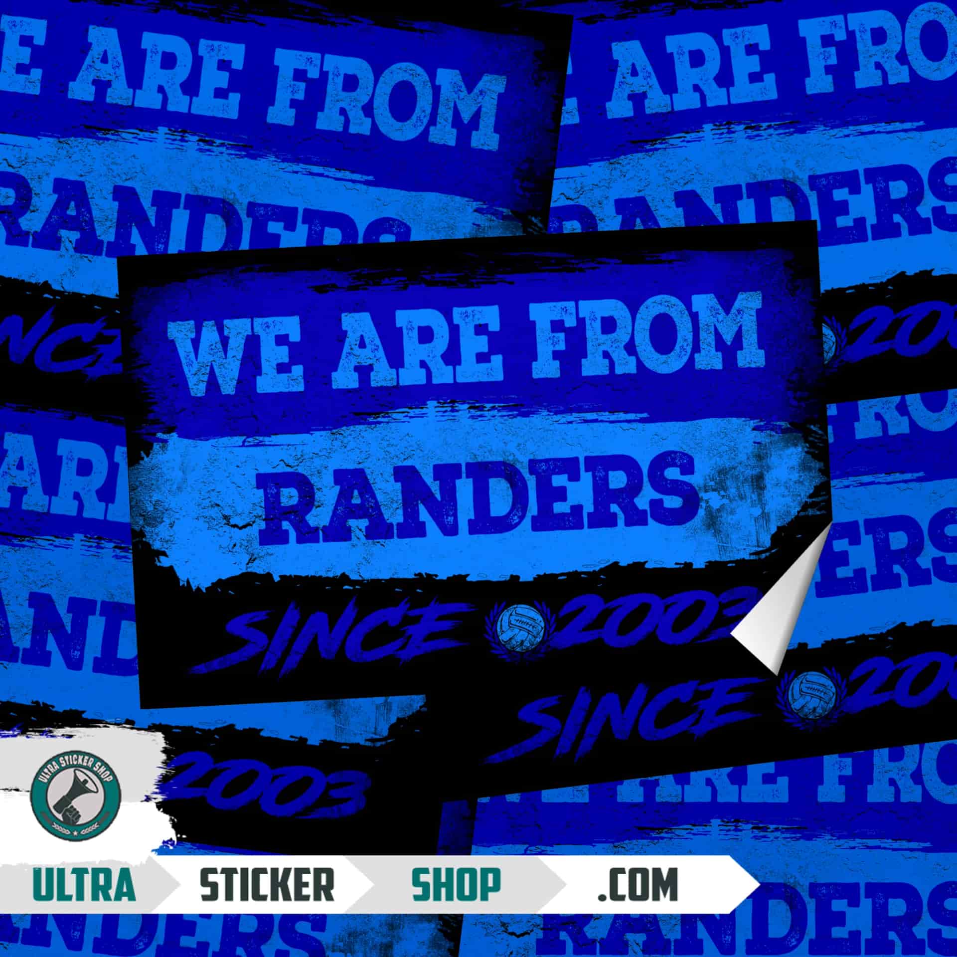 We are from Randers since 2003 Stickers