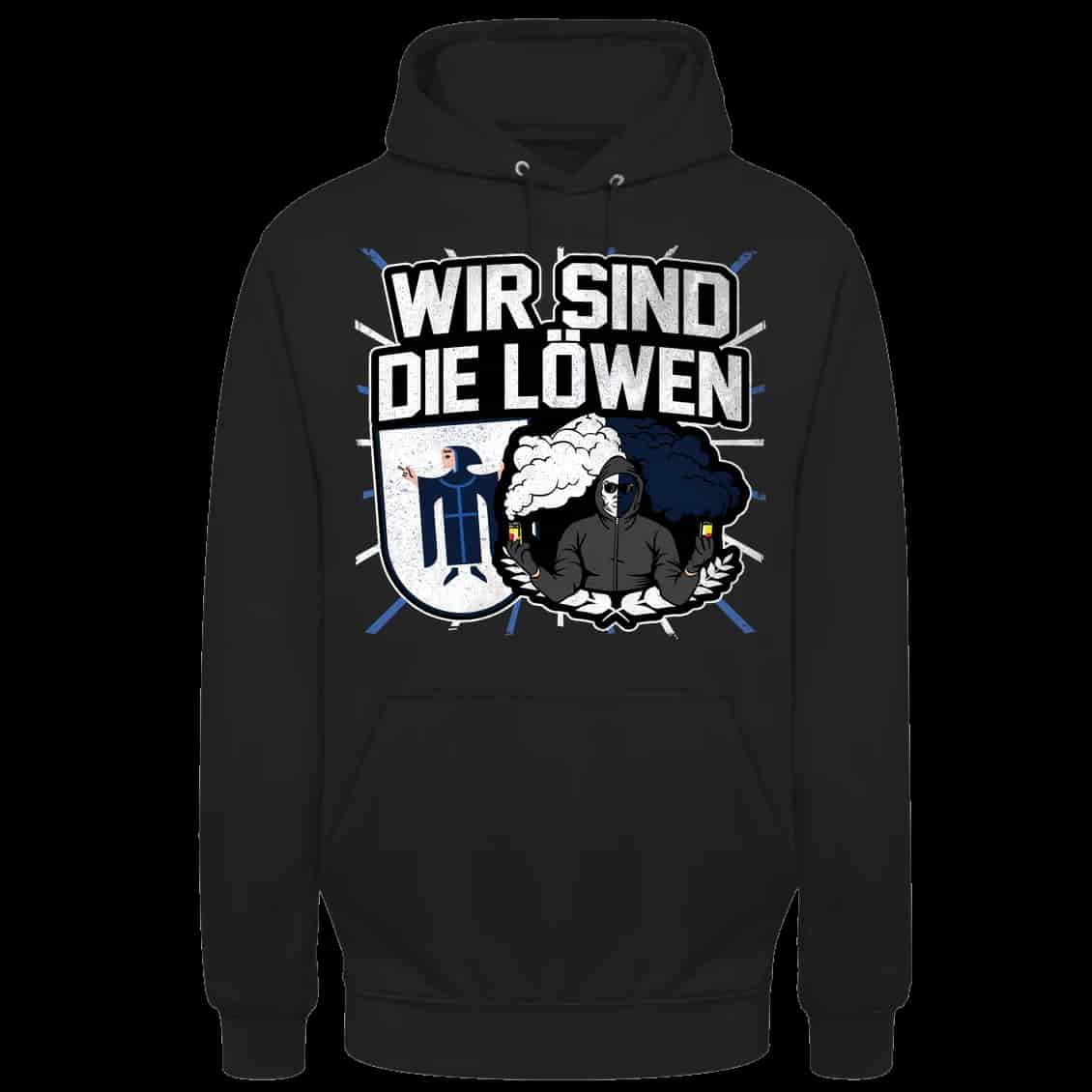 Wir sind Die Löwen Felpa con cappuccio