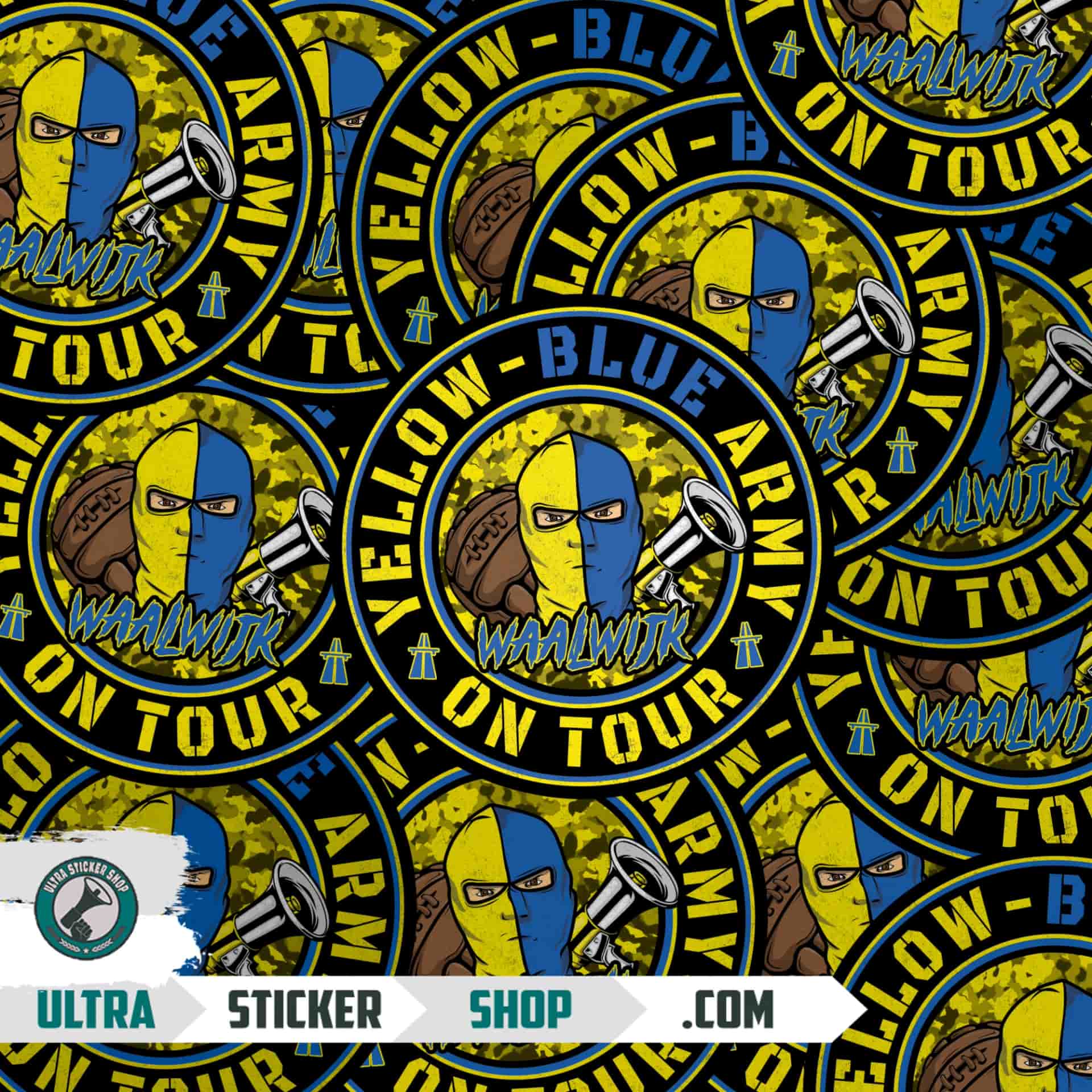 Yellow blue army on tour! Stickers
