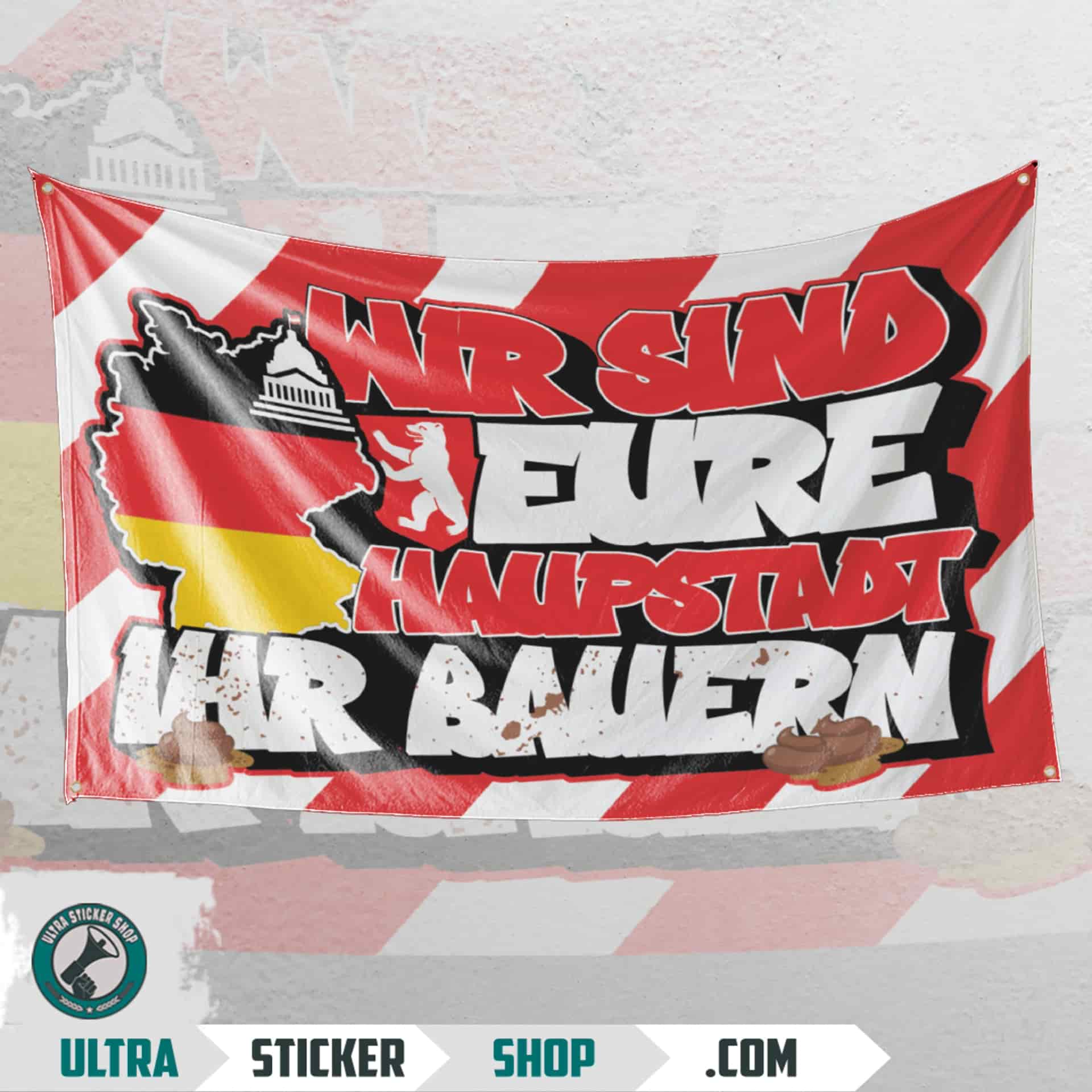 Wir sind eure haupstadt ihr bauern Vlajka