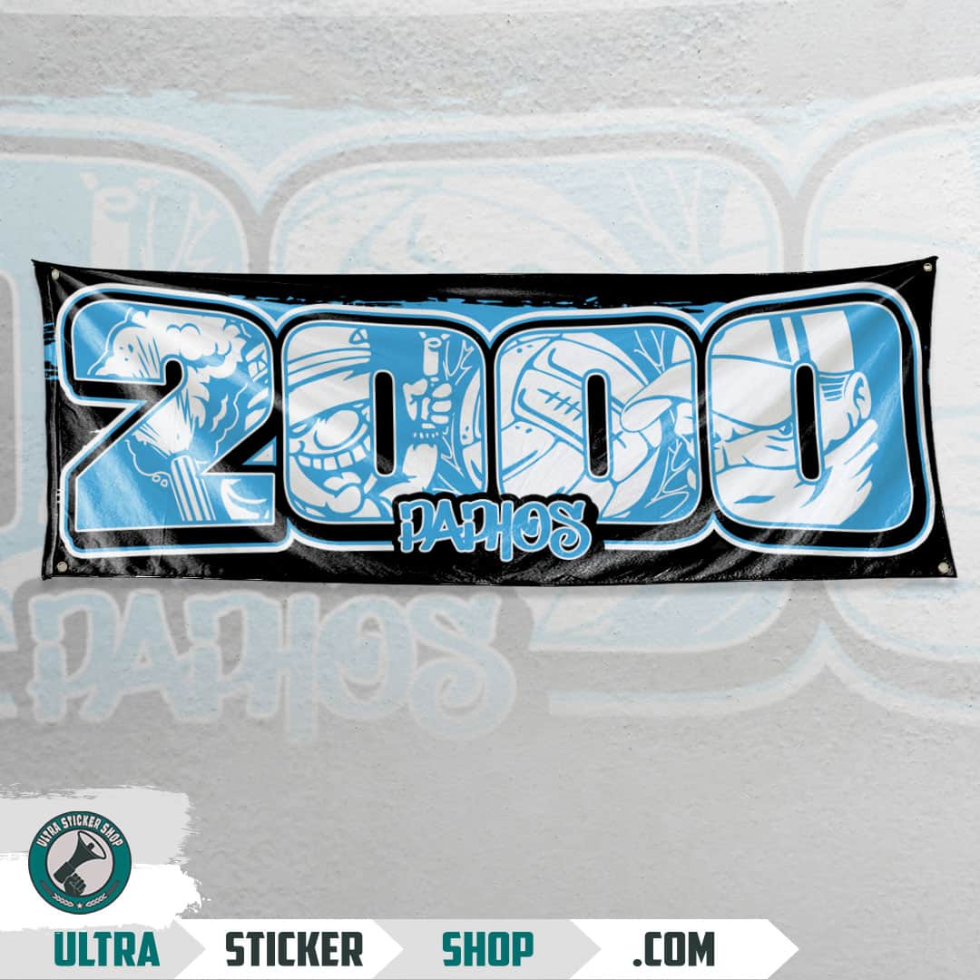 Pathos Car Sticker Buy 2000 Paphos Flag Stickers | Ultrastickershop